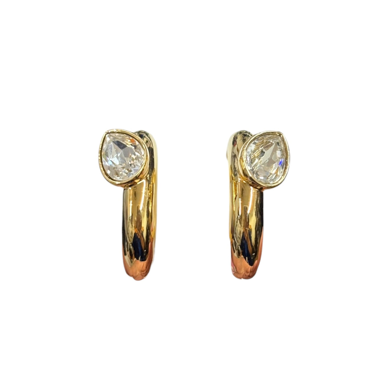 SWAROVSKI Earring Gold Crystal Cuff Gold