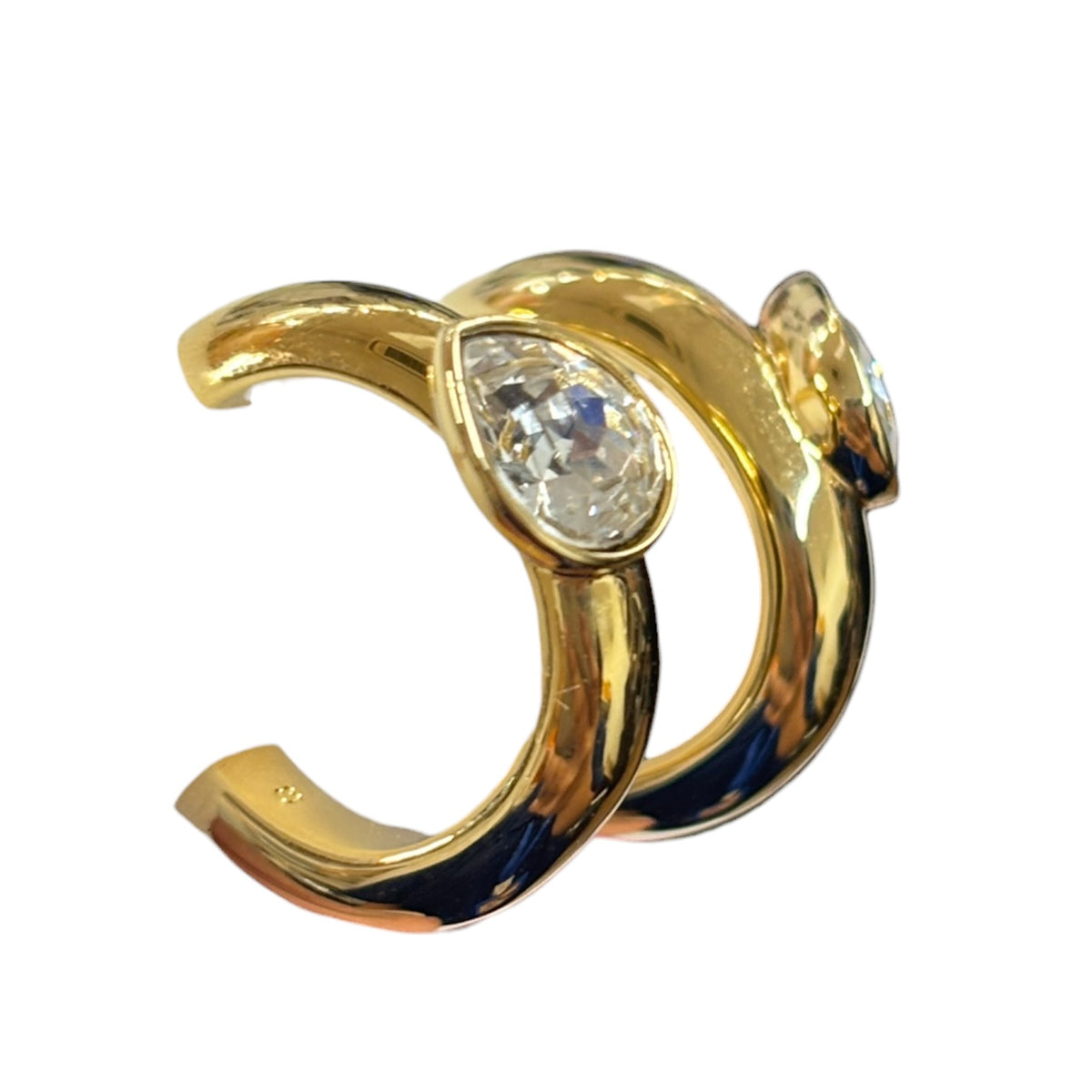 SWAROVSKI Earring Gold Crystal Cuff Gold