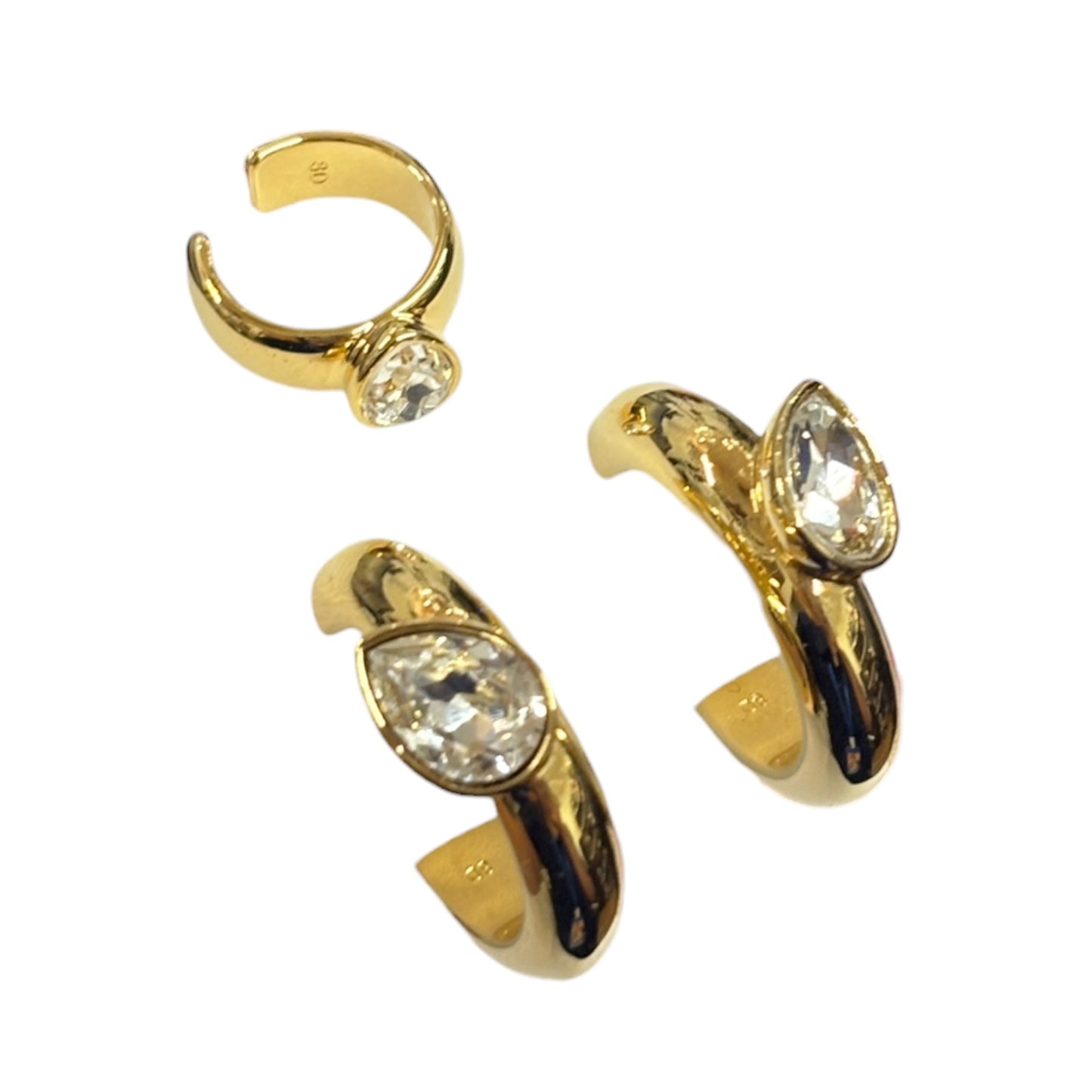 SWAROVSKI Earring Gold Crystal Cuff Gold