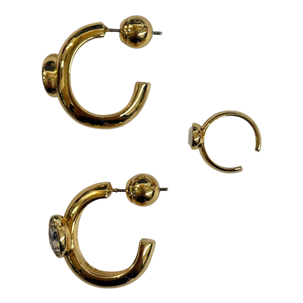 SWAROVSKI Earring Gold Crystal Cuff Gold