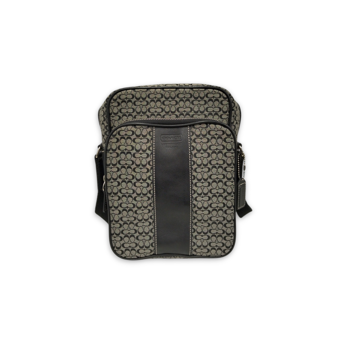 COACH Shoulder Bag E045-4274 Black *Stain* Rank B