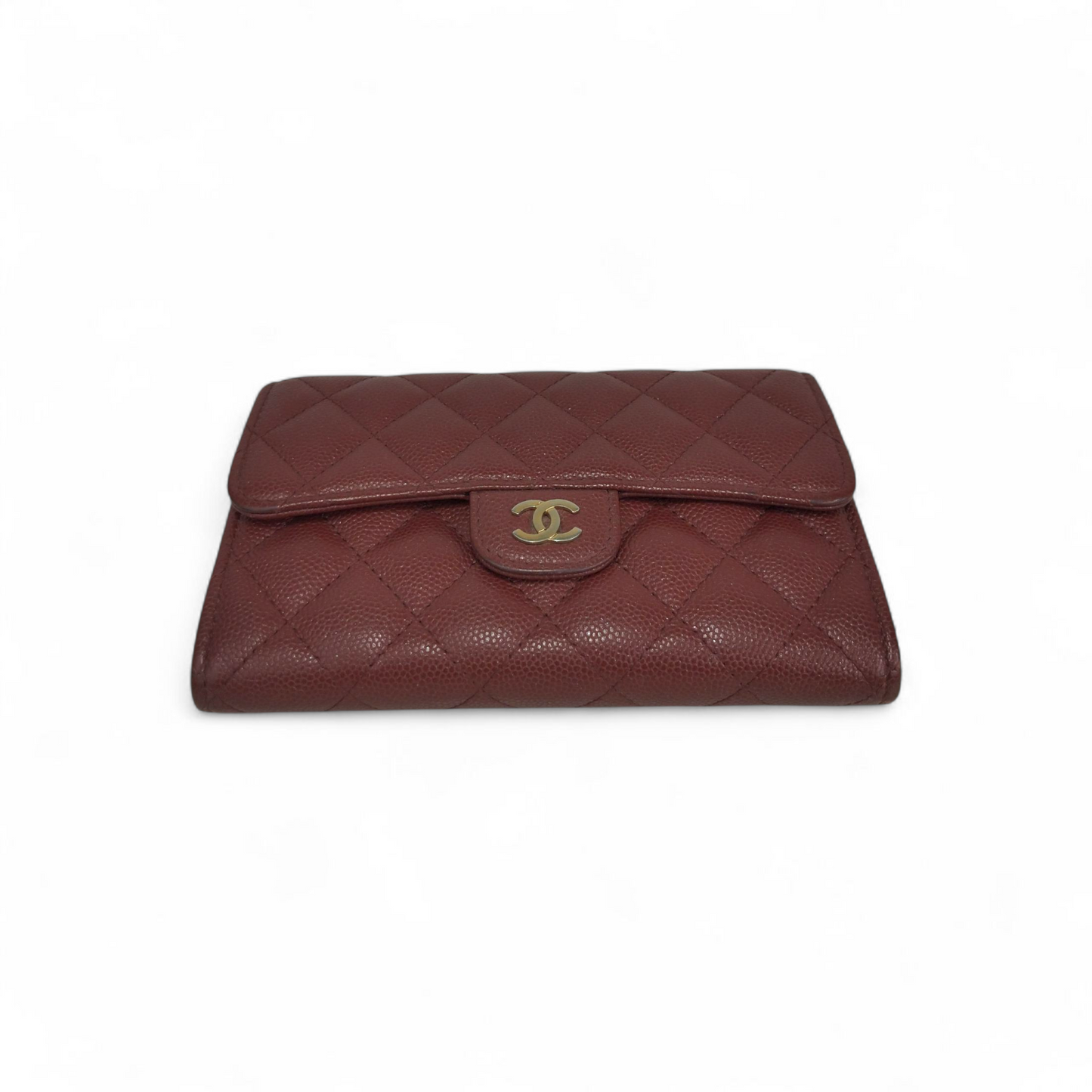 CHANEL Wallet Matrasse Red Stain 25216792 *With Guarant Rank(B)