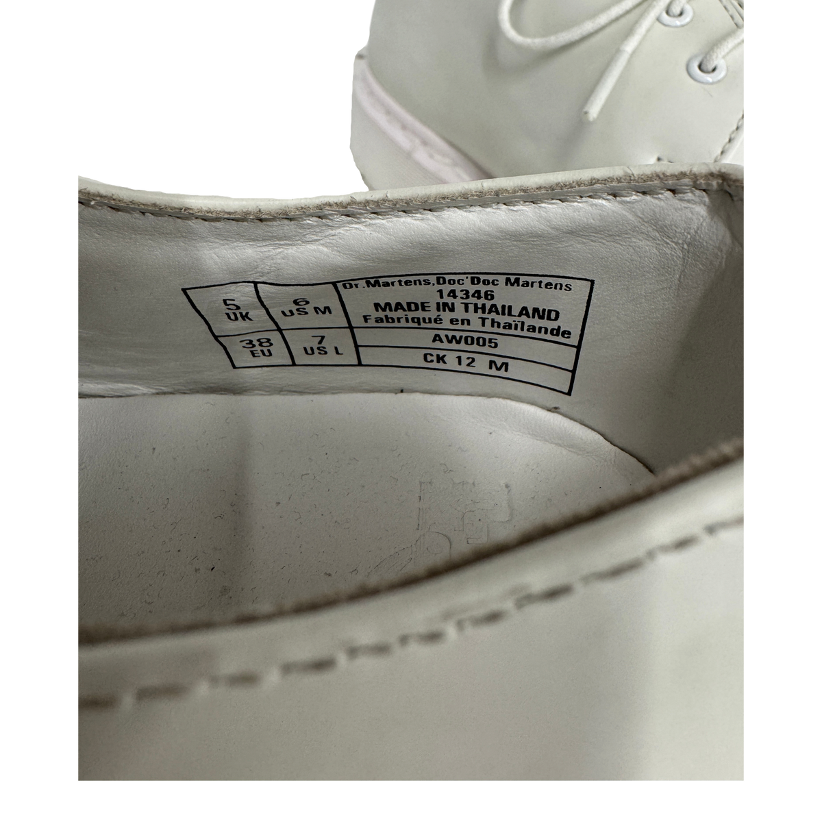 Dr.Martens Loafers 38 Lady's White Rank (B)