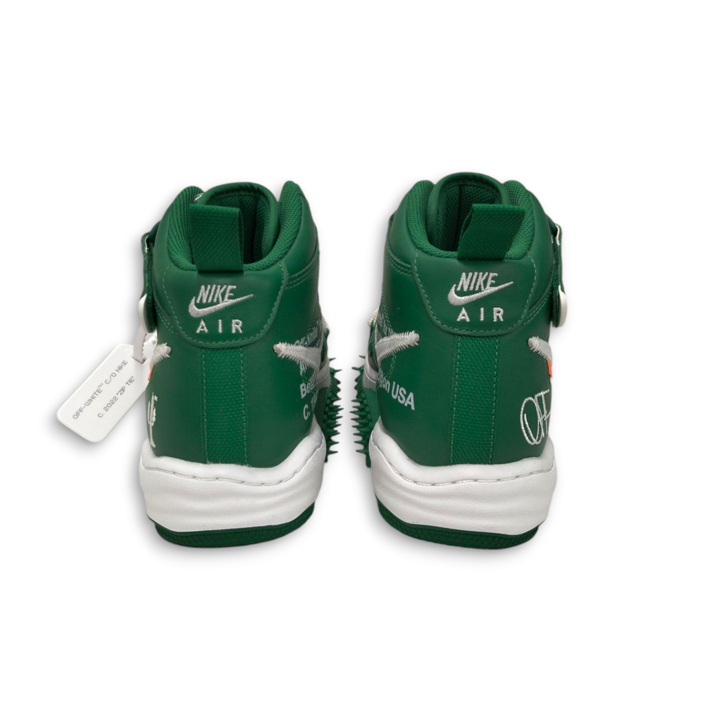 NIKE High Cut Sneakers DR0500 300 Air Force 1 Mid x Off-White Green 300 Rank A