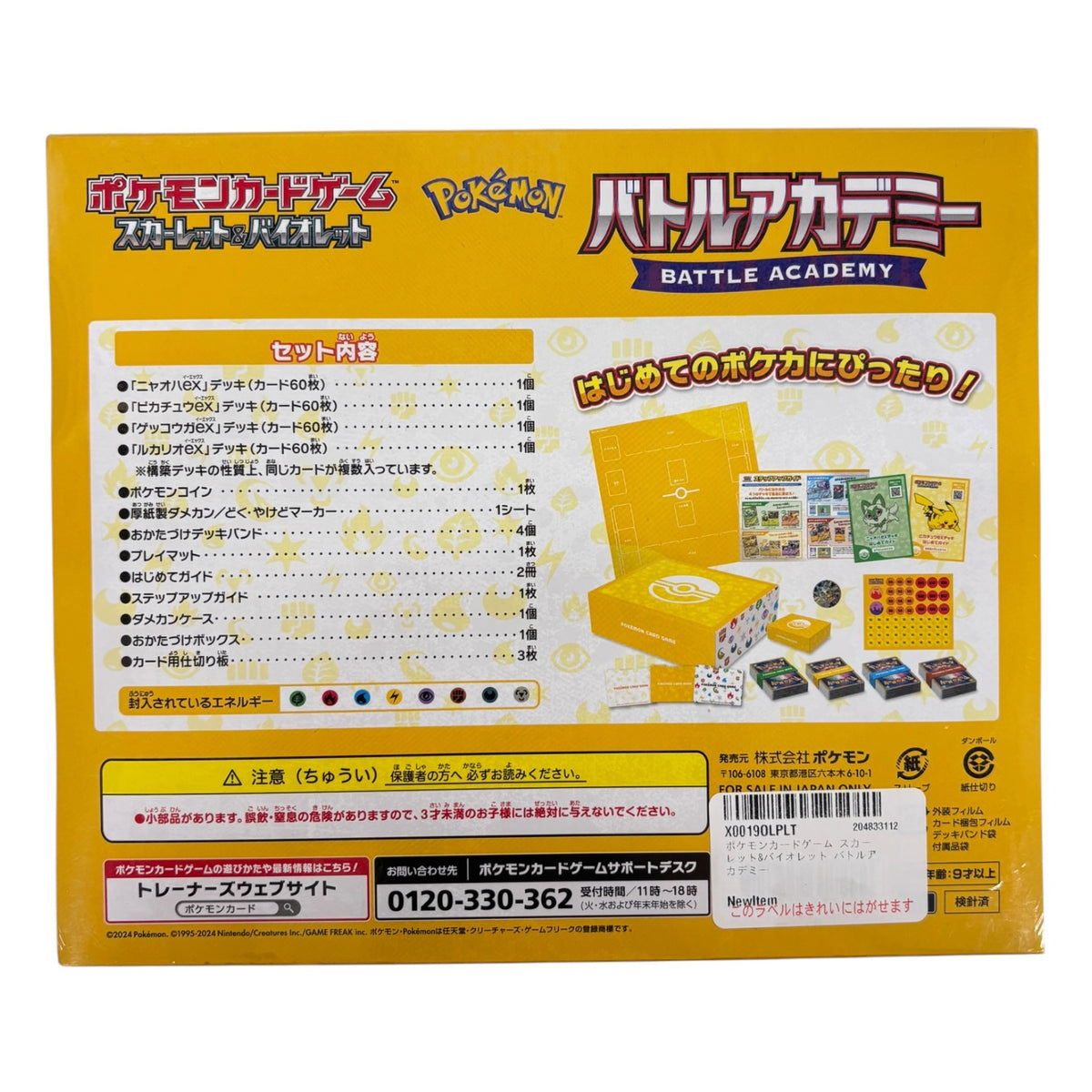 POKEMON Carc Game Battle Academy Unused Item