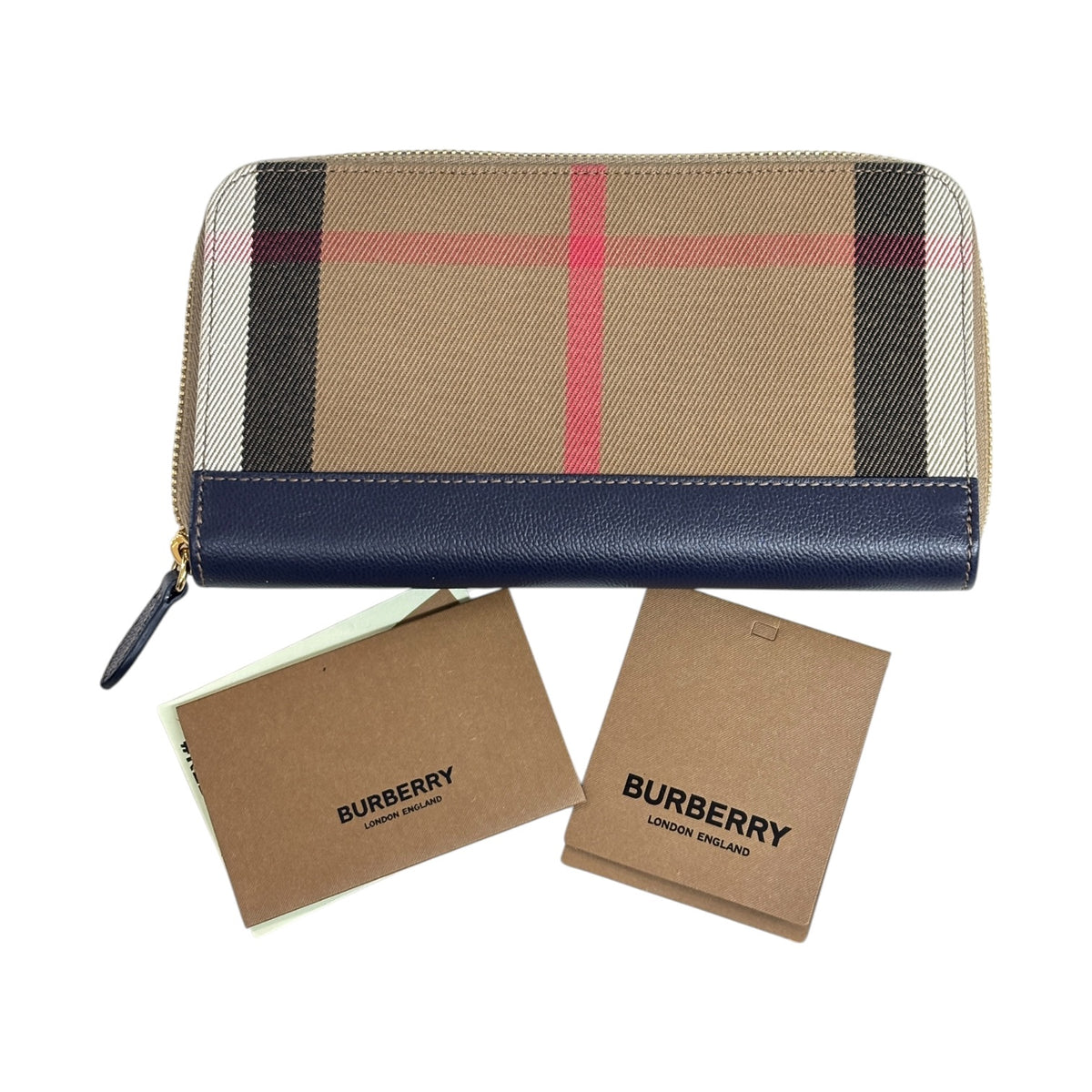 BURBERRY Long Wallet 8084516 Brown / Navy