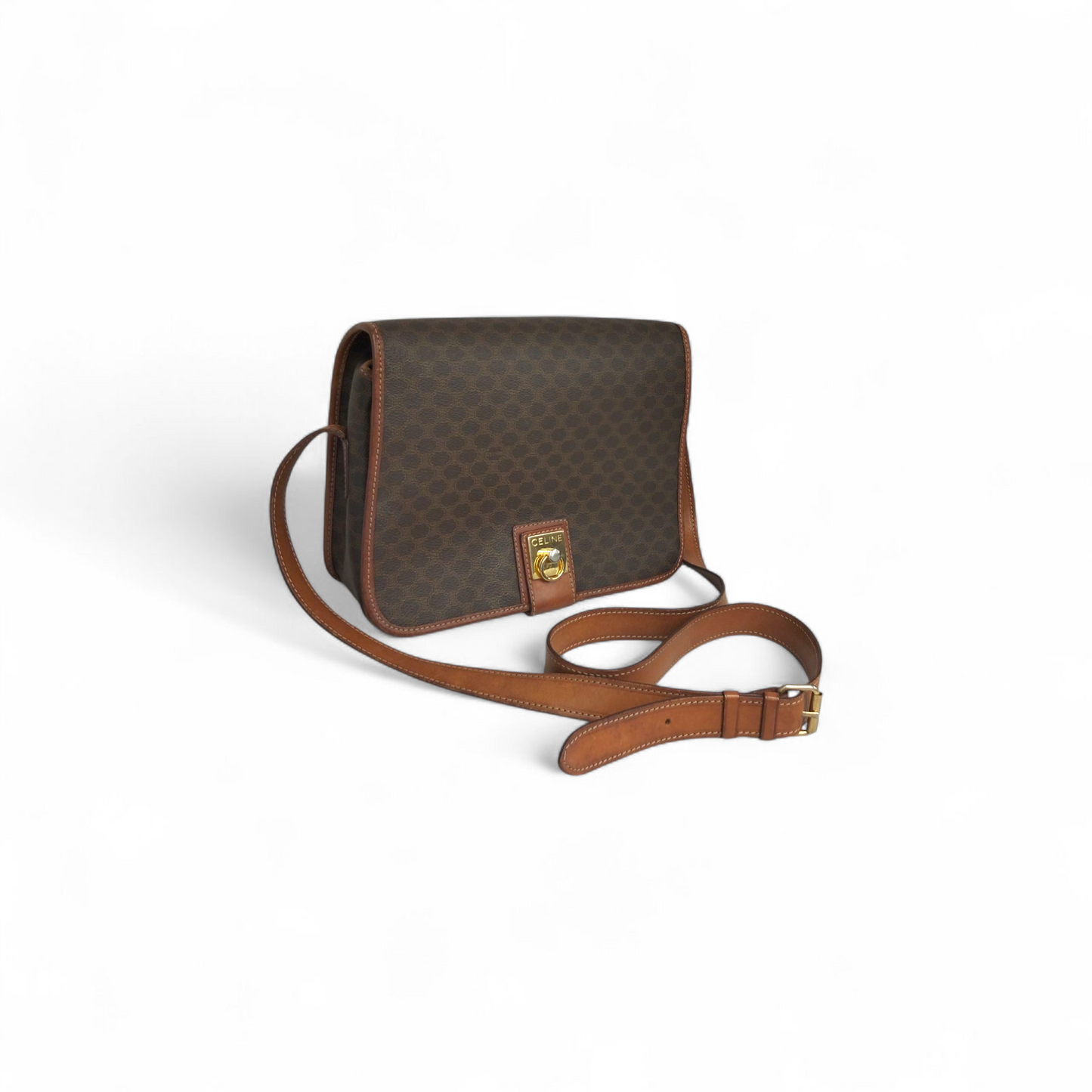 CELINE Shoulder Brown Scratch/Stain M11 Macadam  Rank (B)