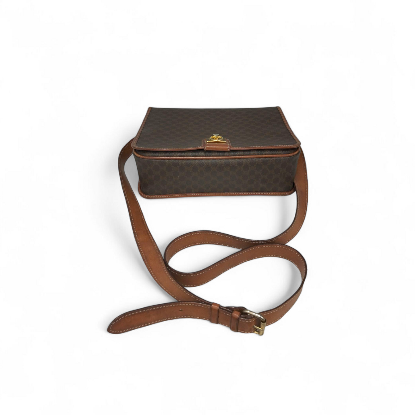 CELINE Shoulder Brown Scratch/Stain M11 Macadam  Rank (B)