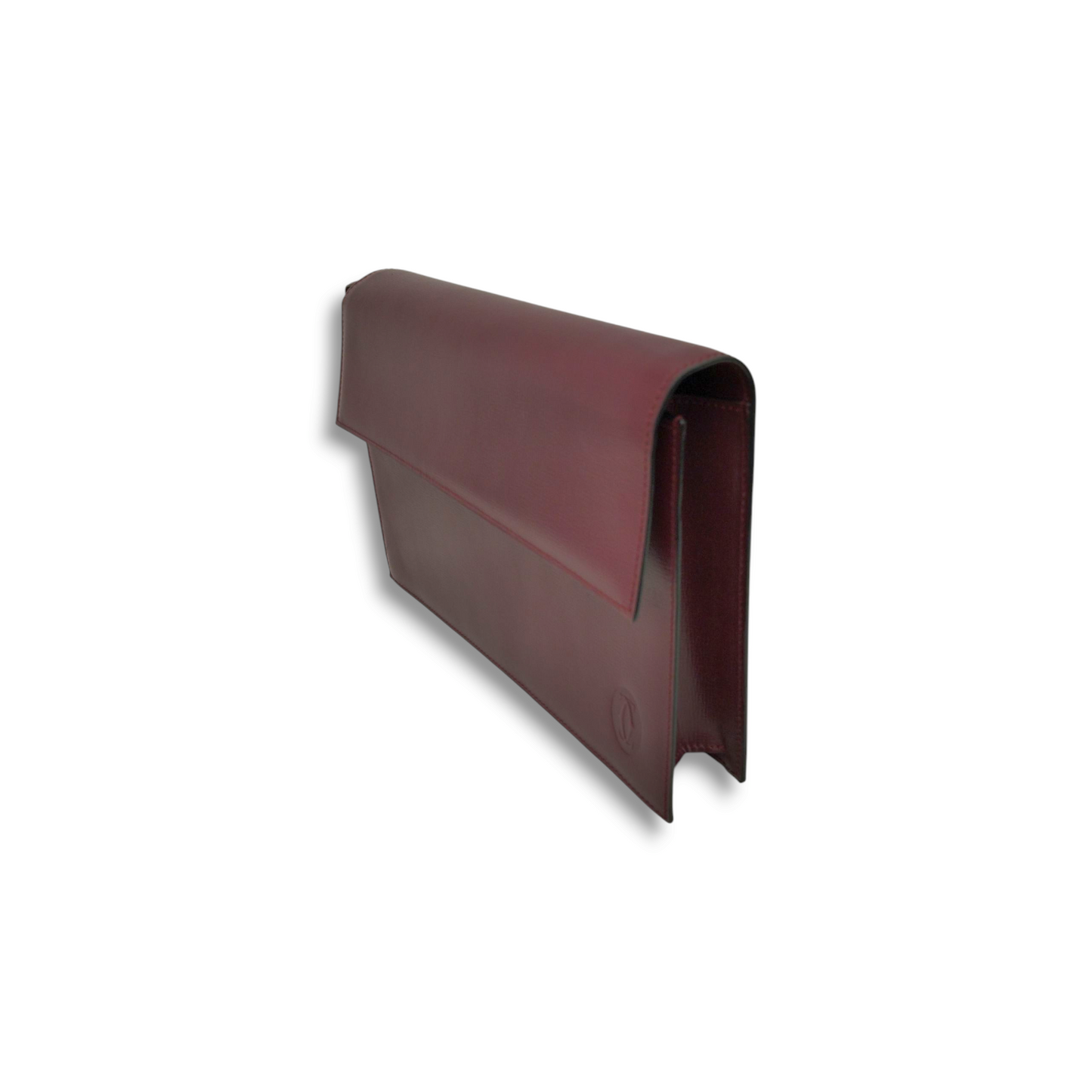 Cartier Clutch Bag Wine Red Rank AB