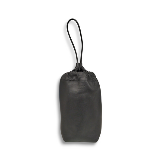 JIL SANDER Pouch Black Bucket Bag *With Cover Rank A