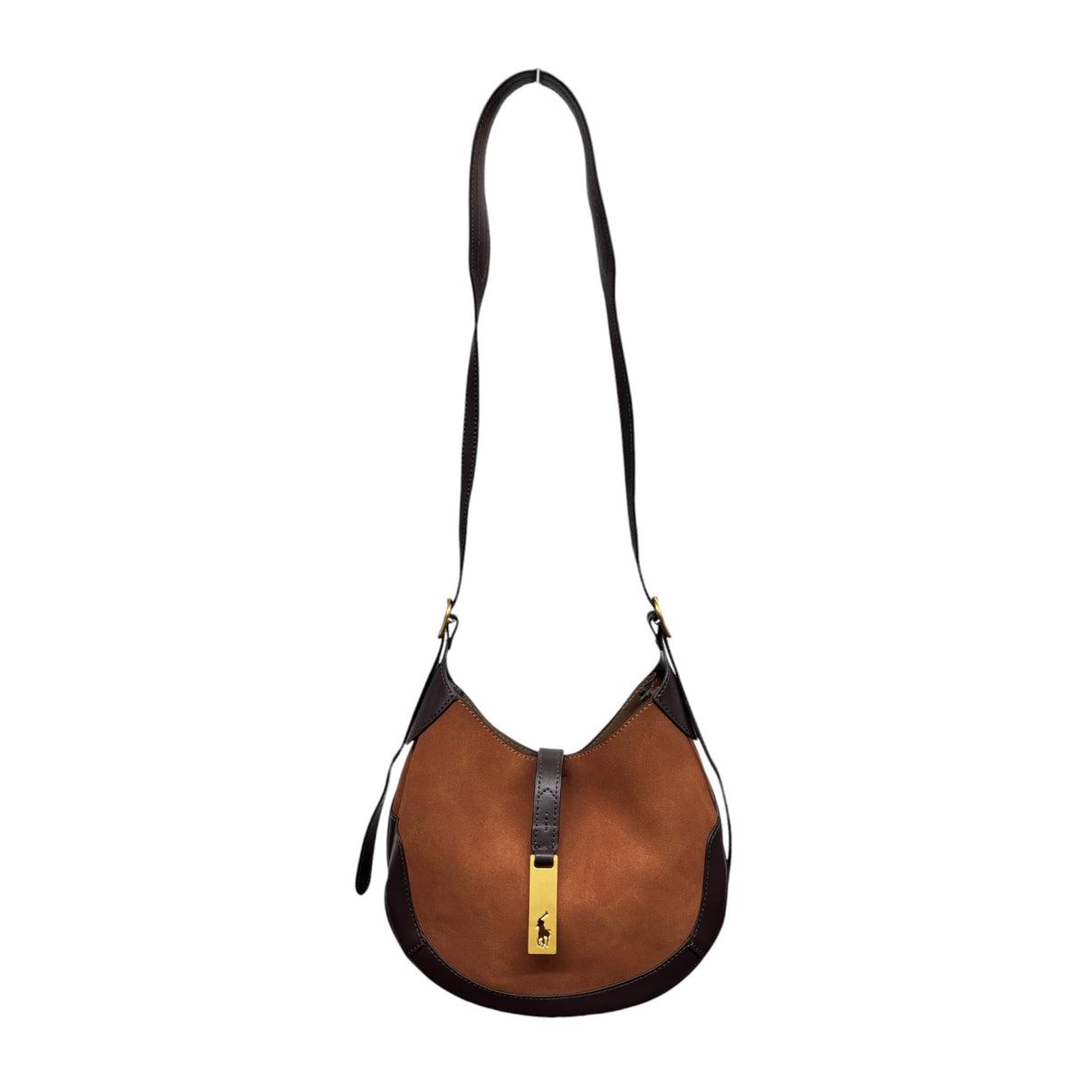 POLO RALPH LAUREN Shoulder bag ID SUEDELARGE Brown Rank (B)