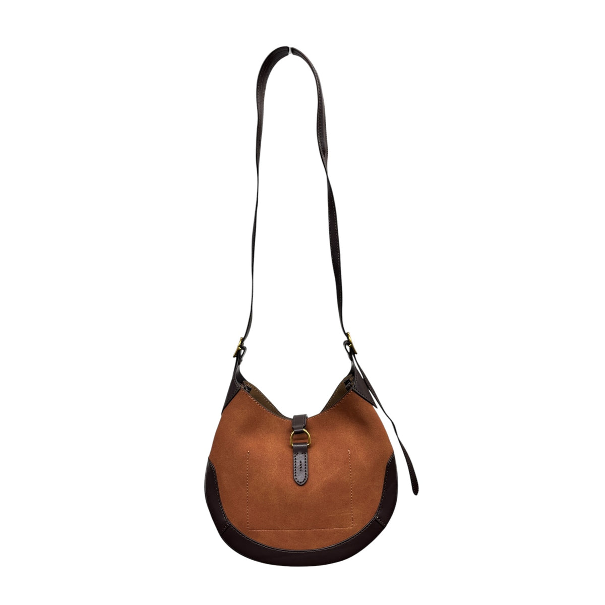 POLO RALPH LAUREN Shoulder bag ID SUEDELARGE Brown Rank (B)