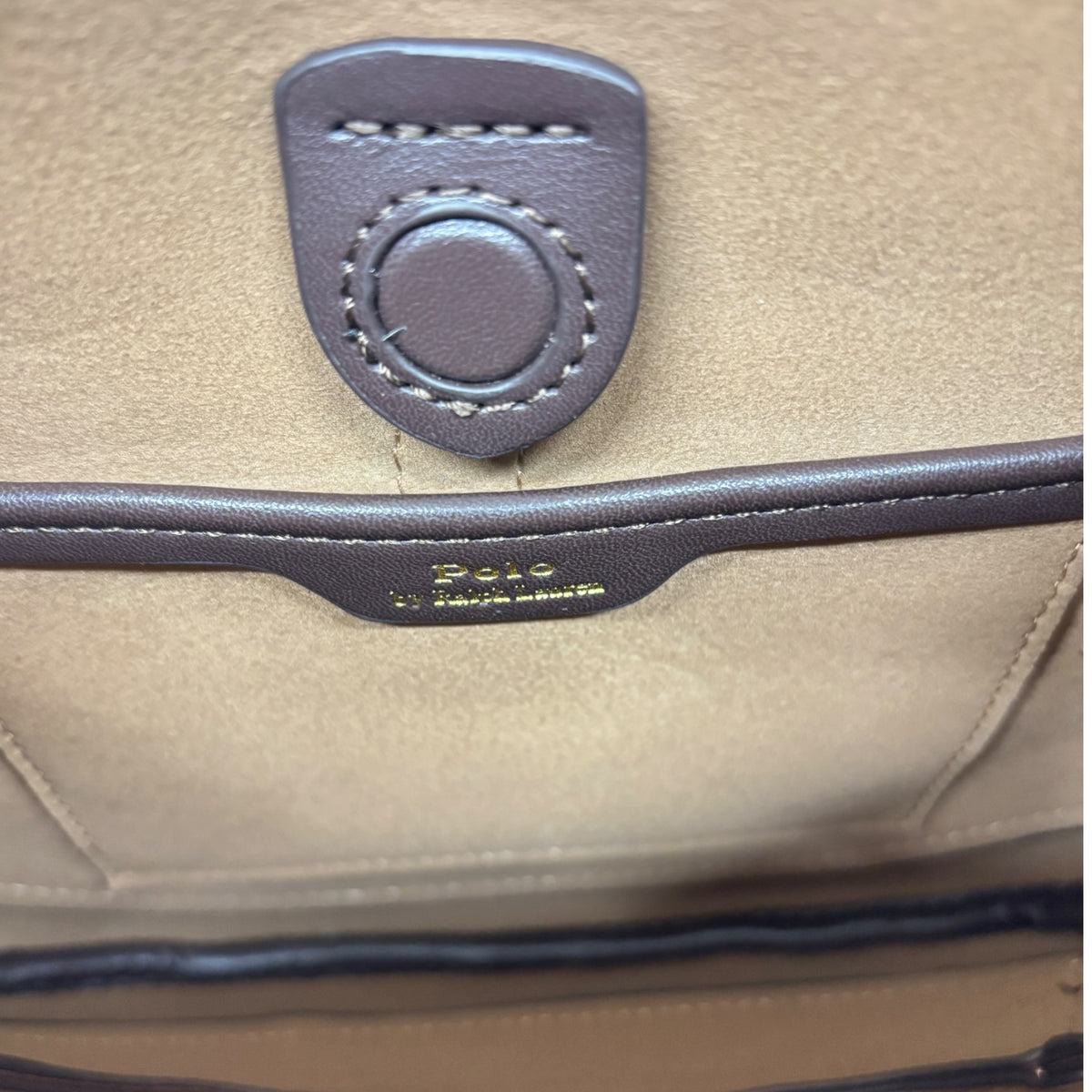 POLO RALPH LAUREN Shoulder bag ID SUEDELARGE Brown Rank (B)