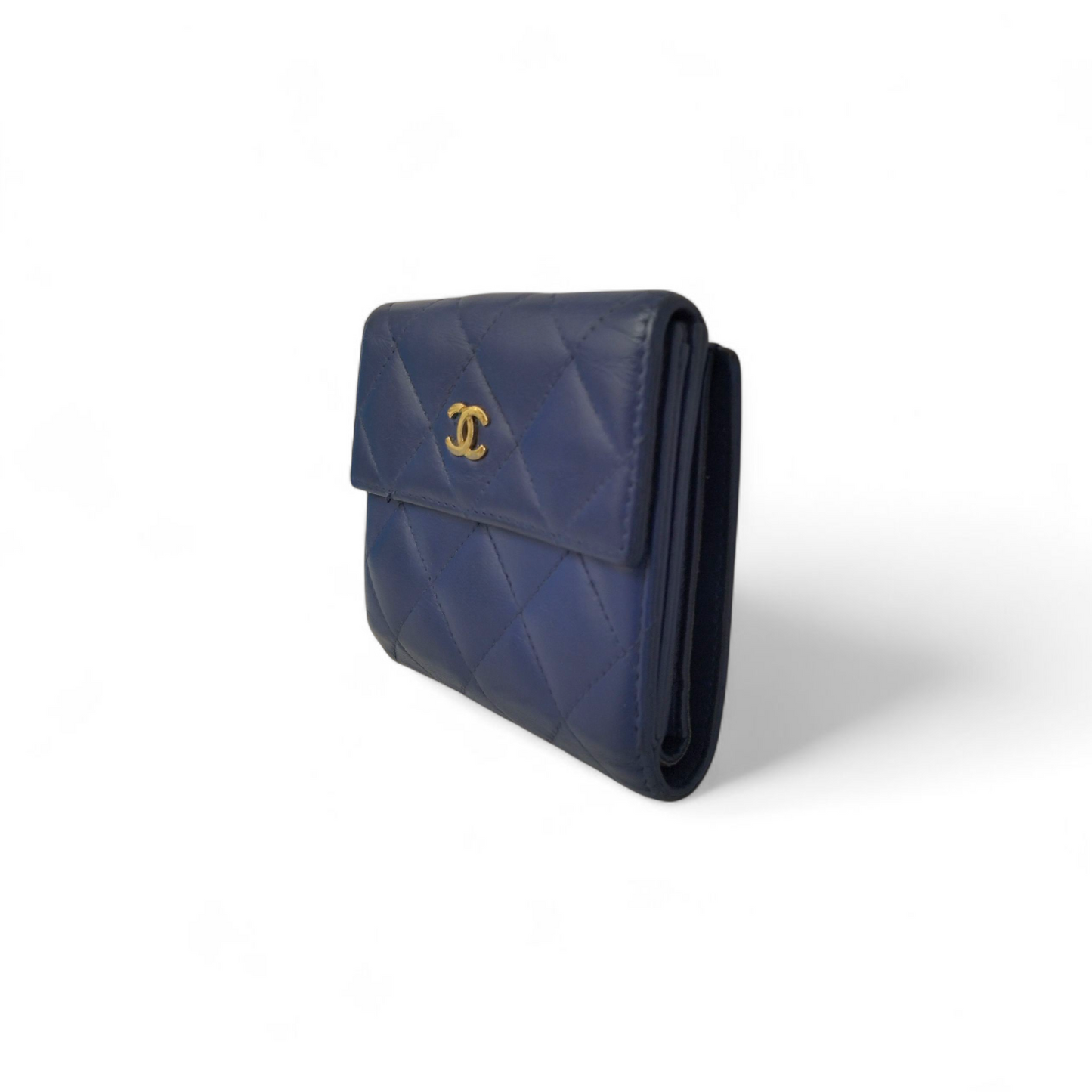 CHANEL WAllet Matrasse Blue Scratch/Stain 17524645 RAnk(C)