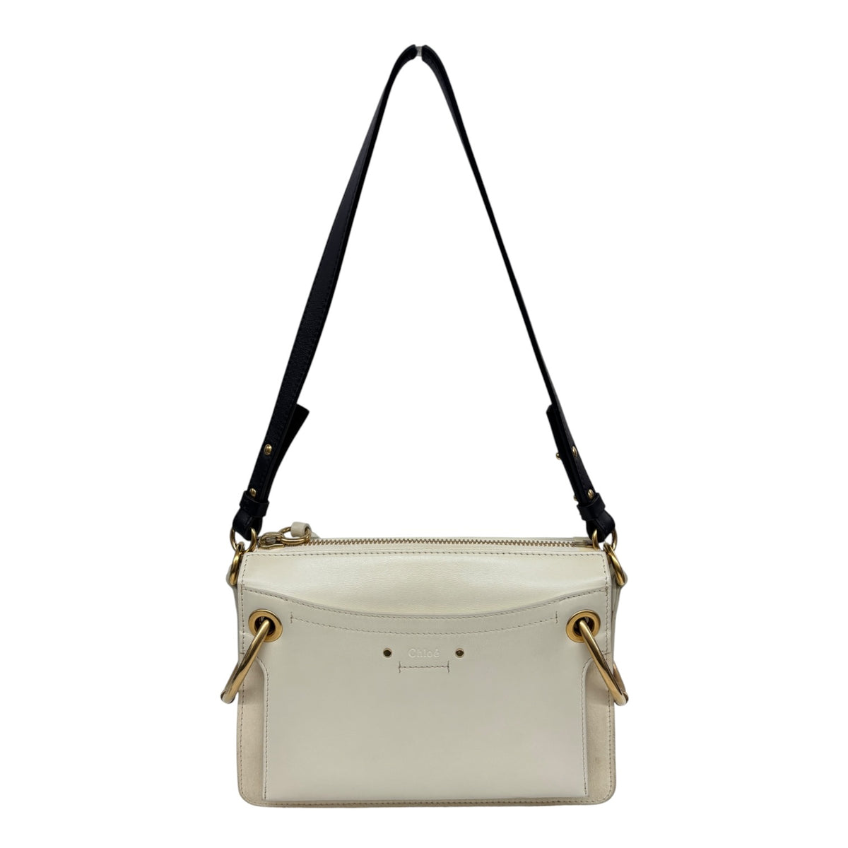 CHLOE 2 Way Bag Beige Stain