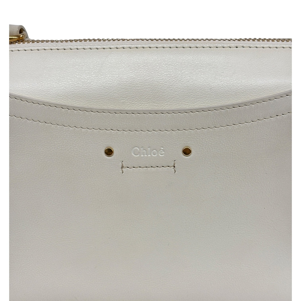 CHLOE 2 Way Bag Beige Stain