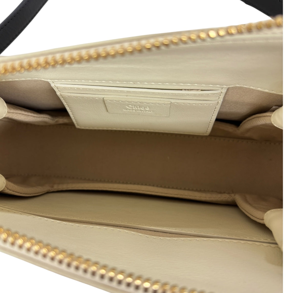 CHLOE 2 Way Bag Beige Stain