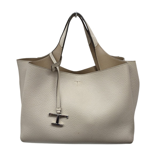 TOD'S 2 Way Bag Pebbled White