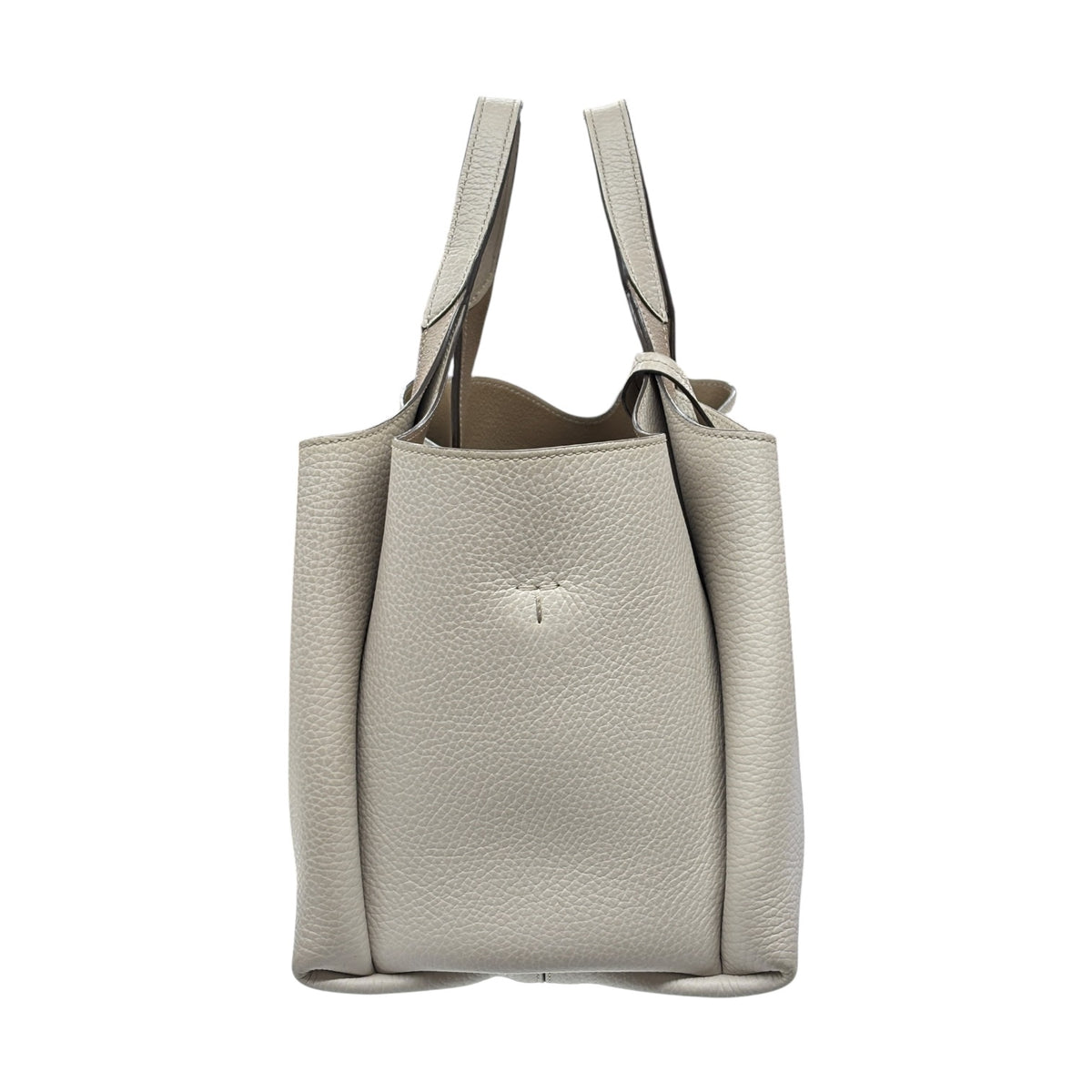 TOD'S 2 Way Bag Pebbled White