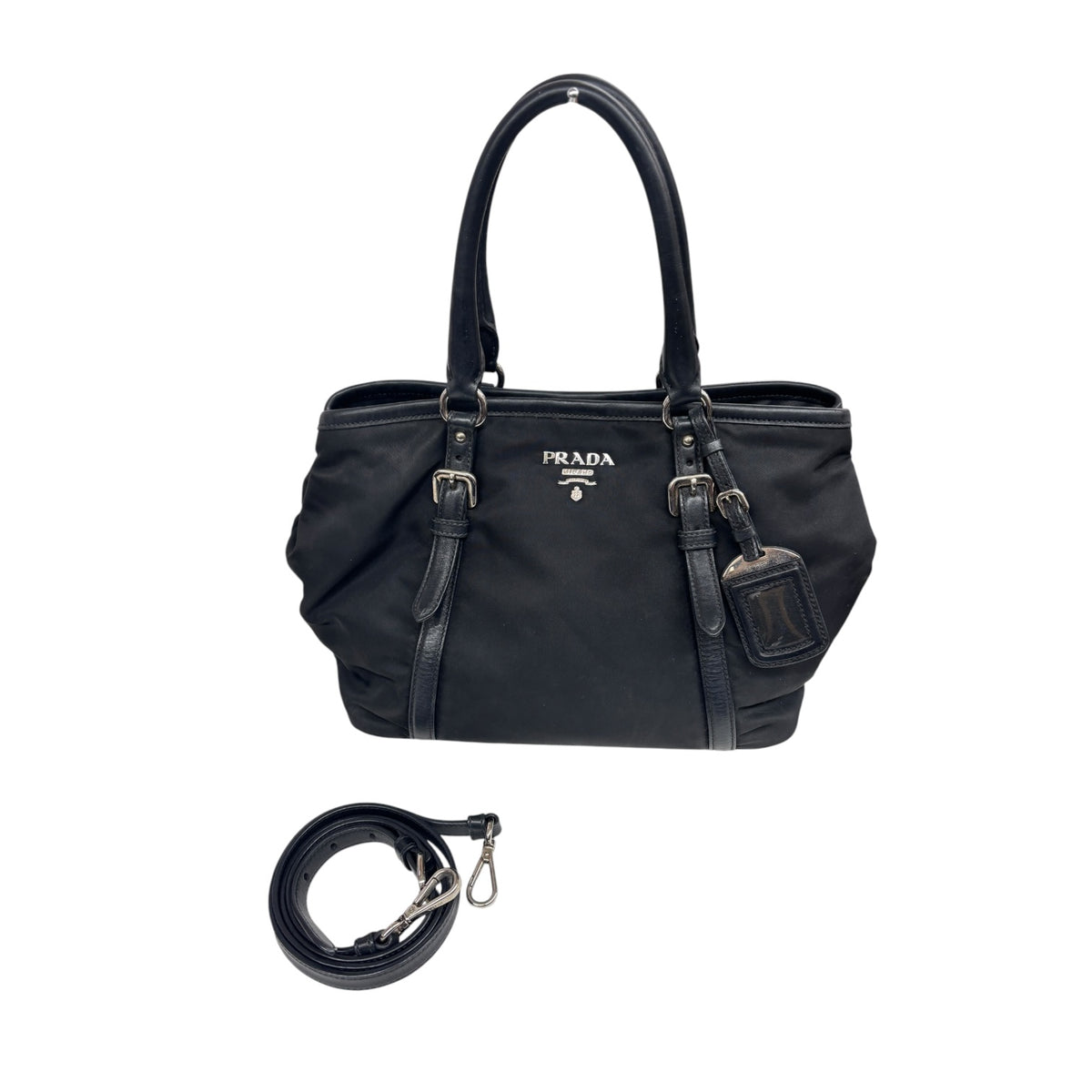Prada 2Way Bag BN1841 Black Stain/Damage 173 Rank (B)