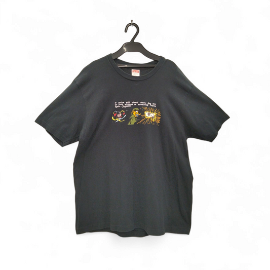 Supreme 17AF If Your Still Pisse Size L Mens Black *Stain* Rank B