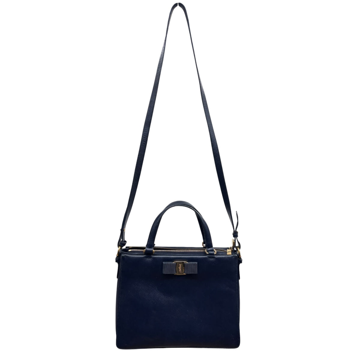 SALVATORE  FERRAGAMO 2WAY BAG AB-21EZ98 NAVY