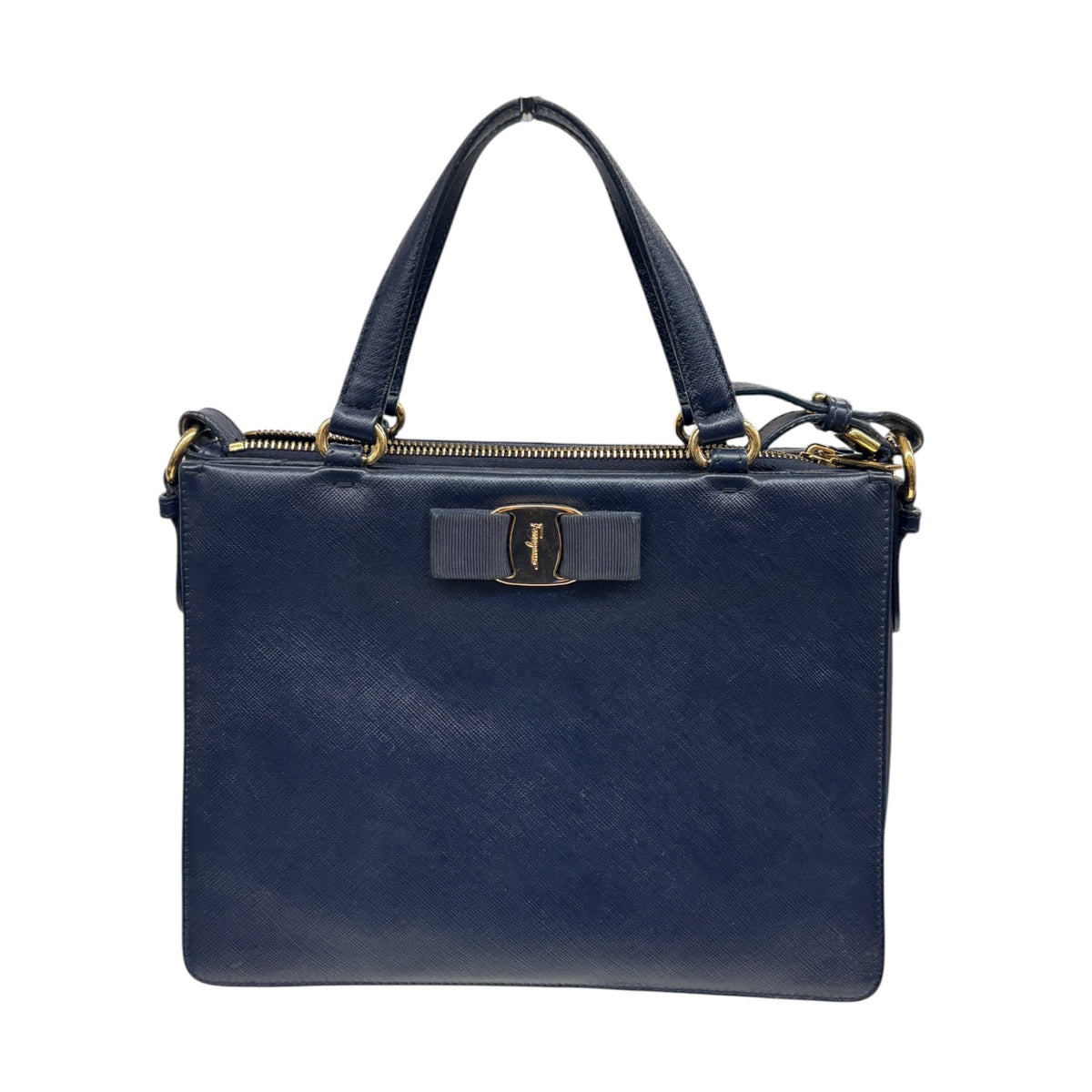 SALVATORE  FERRAGAMO 2WAY BAG AB-21EZ98 NAVY