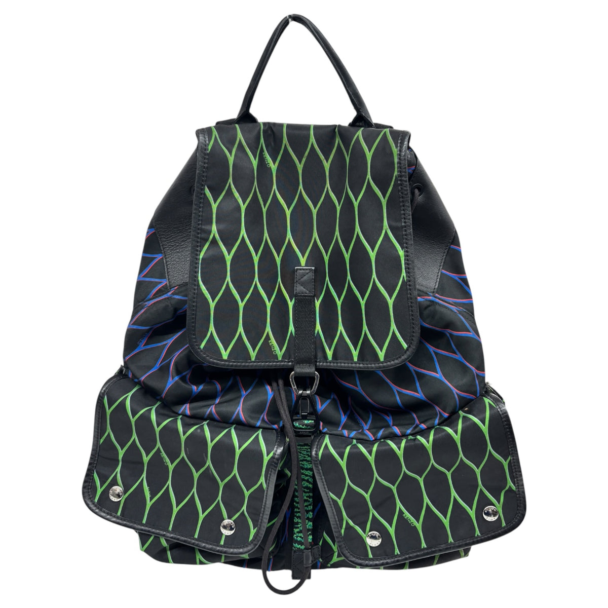 H&M BACKPACK BLACK/GREEN/NAVY