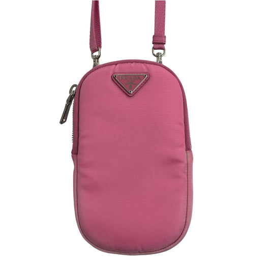 PRADA NYLON SHOULDER POUCH PINK