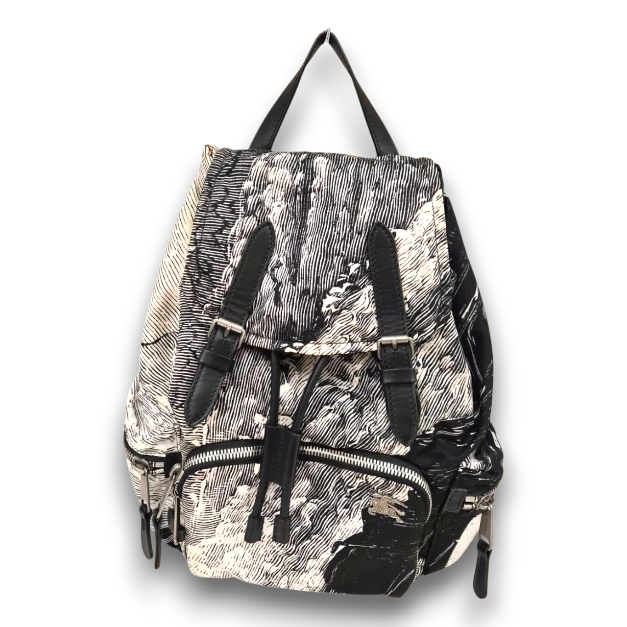 BURBERRY Rucksack R0EVEINT33SIB Beige/Black Rank(B) Stain