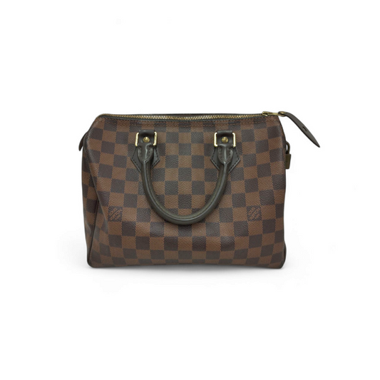 LOUIS VUITTON Handbag Damier N41532 Brown AAo151 Speedy 25 *Damage/Inside Stain Rank B