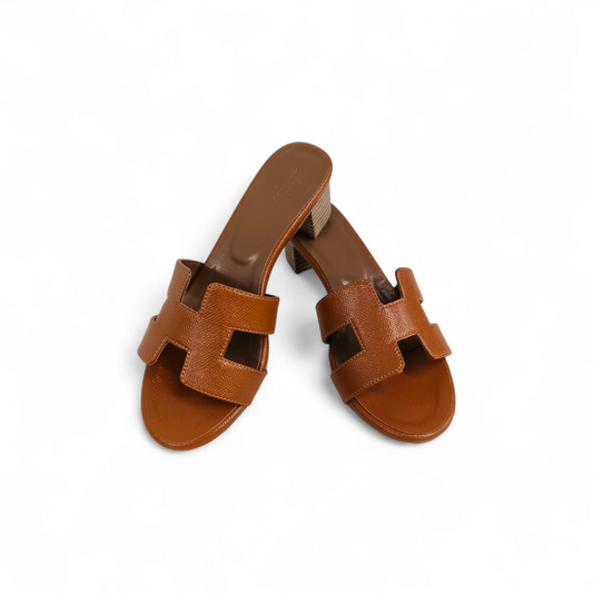 HERMES Oasis Sandal Size 37 Lady's Brown HG 0210562 21 01