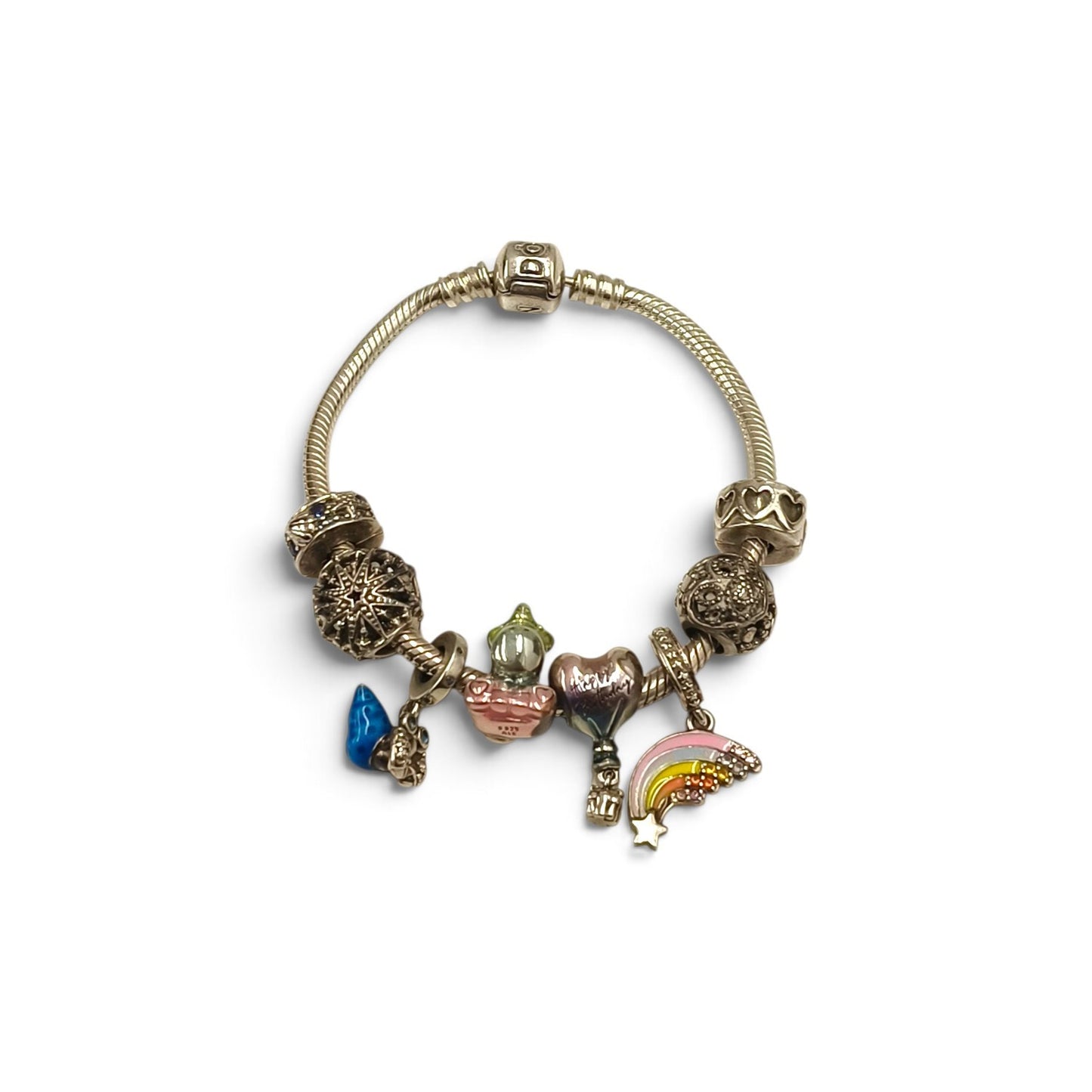 Bracelet PANDORA Silver 8 Charm Rank B