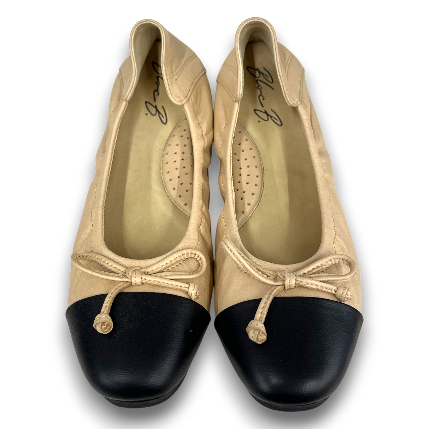 Bloc B. Pumps SIZE 38 Lady's Beige/Black Rank(B)
