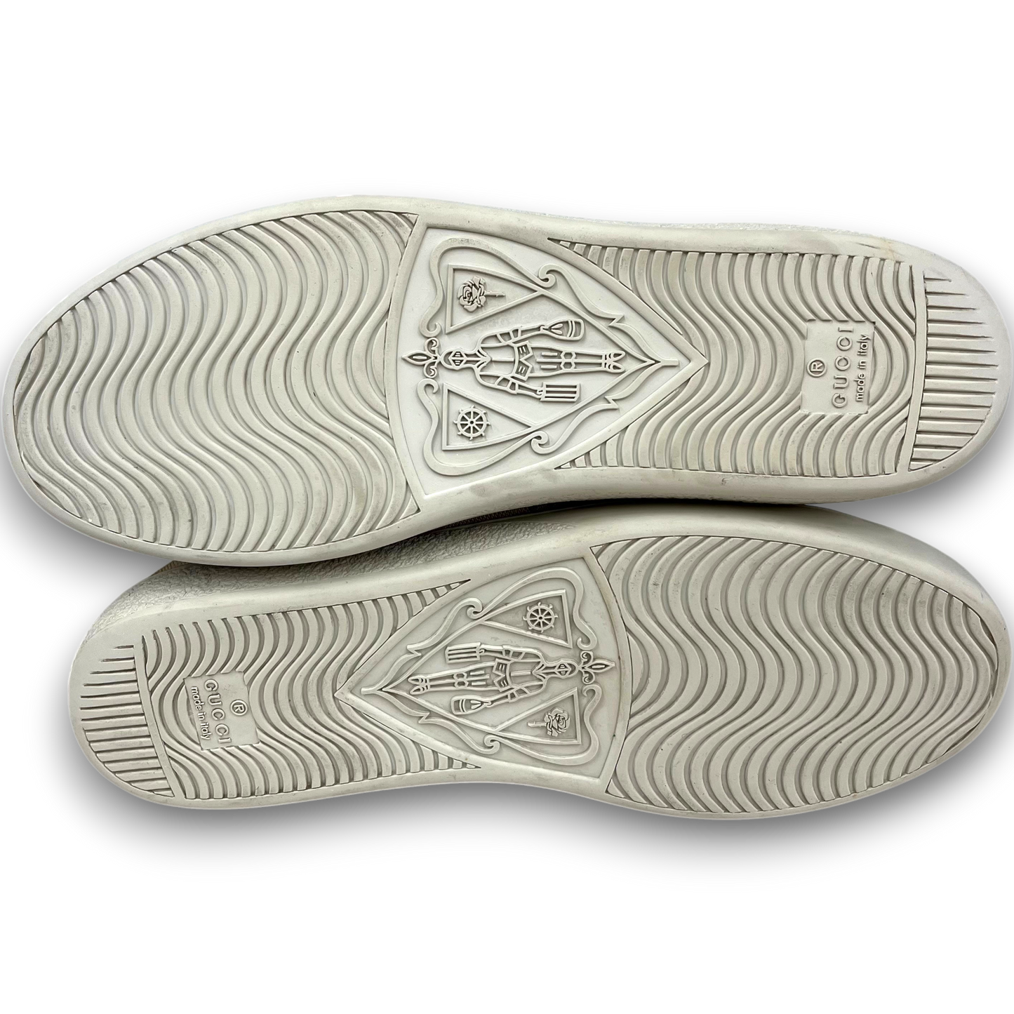 GUCCI Sneaker SIZE 37.5 387993 Lady's Beige/Green Rank(B) Scratch