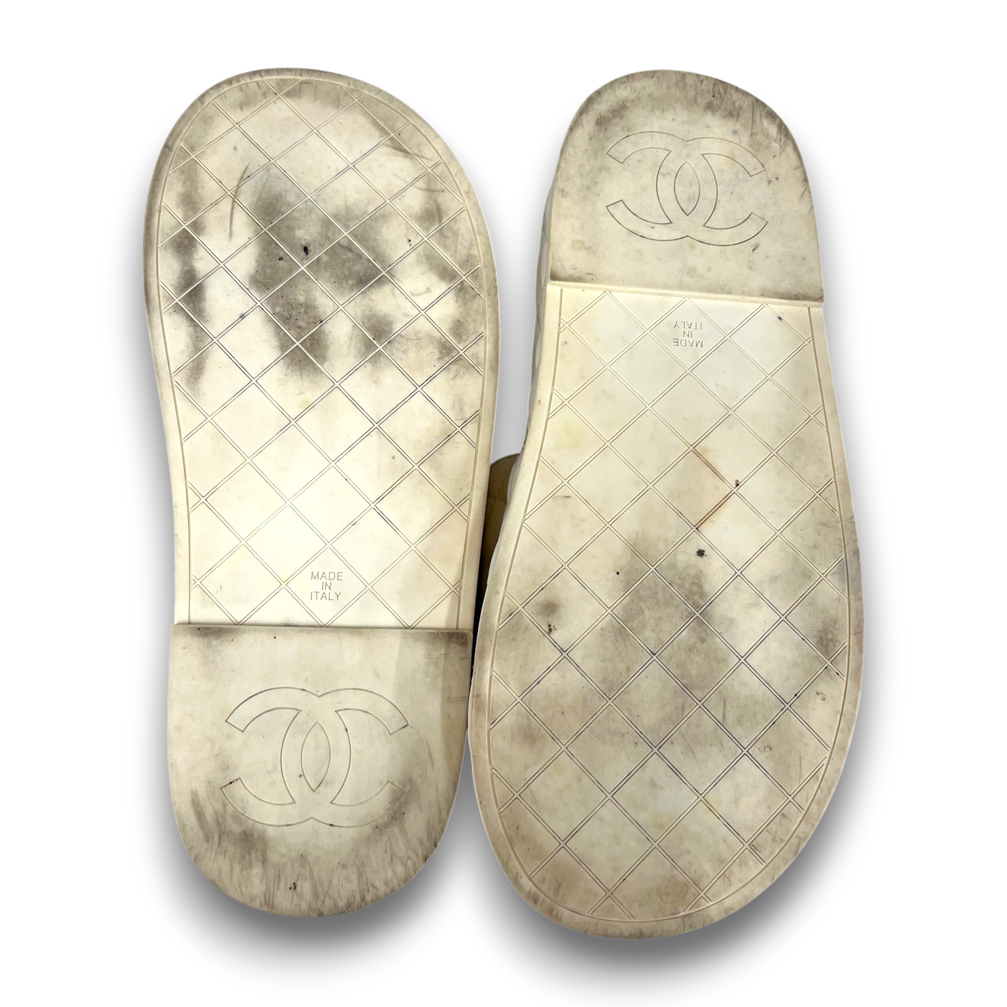CHANEL Sandal SIZE 37 G36901  Lady's White Rank(B) Diss Color