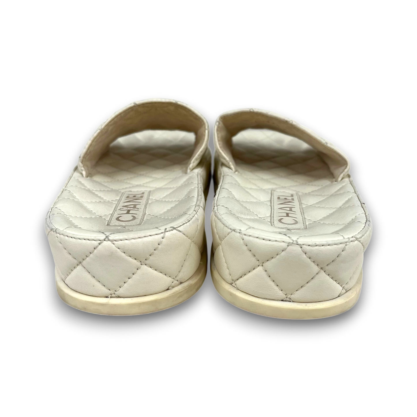 CHANEL Sandal SIZE 37 G36901  Lady's White Rank(B) Diss Color