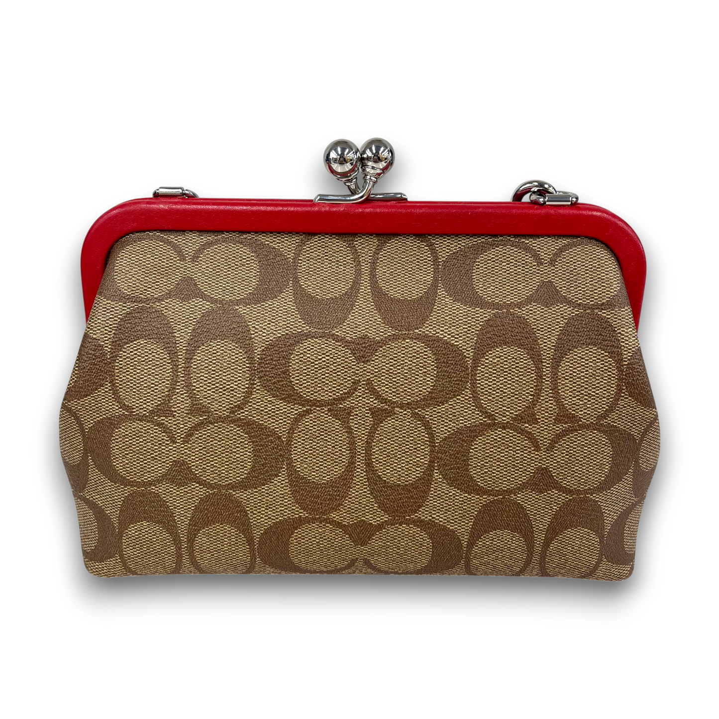 COACH 2WAY Bag CH512 Brown/Red Rank(B) Damage