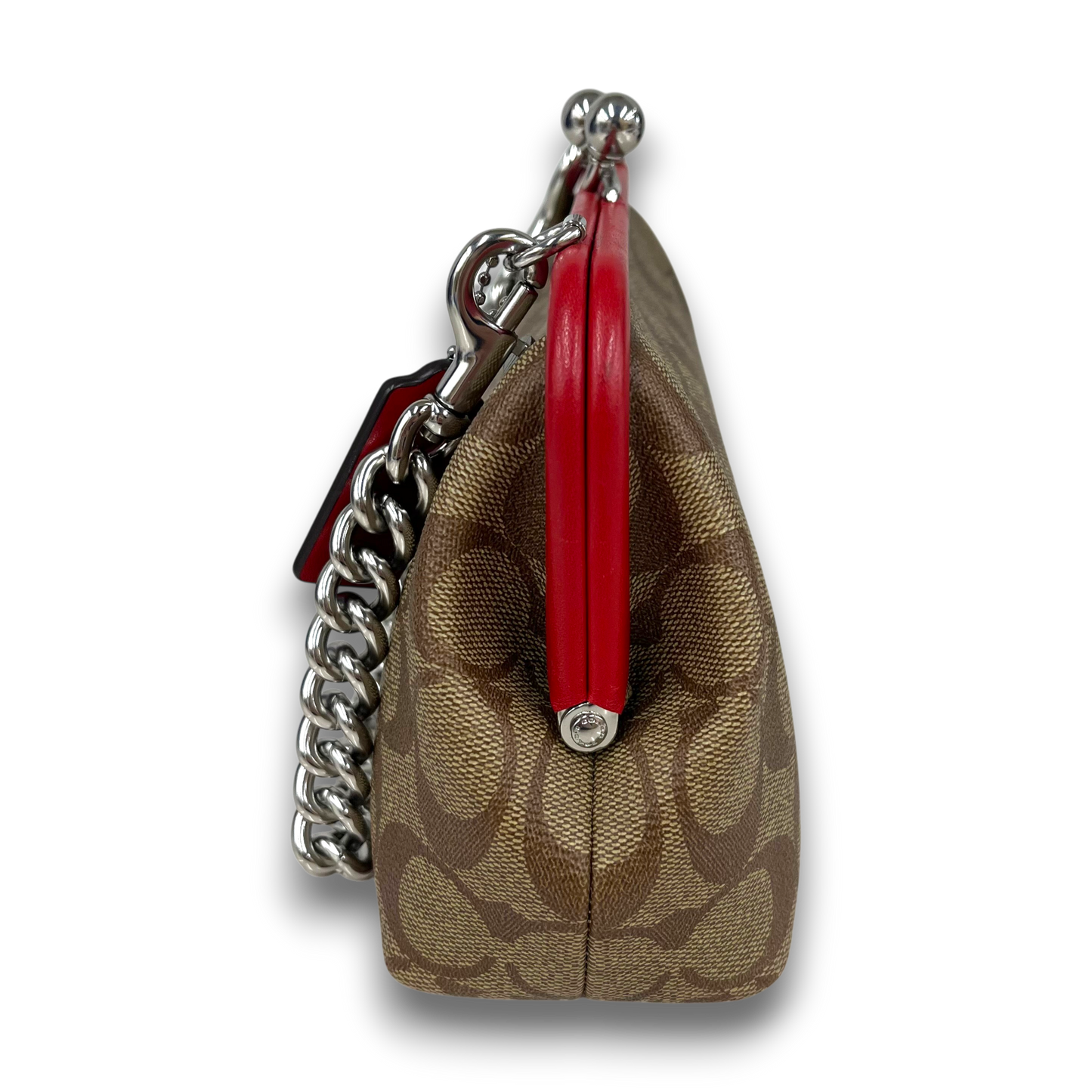 COACH 2WAY Bag CH512 Brown/Red Rank(B) Damage