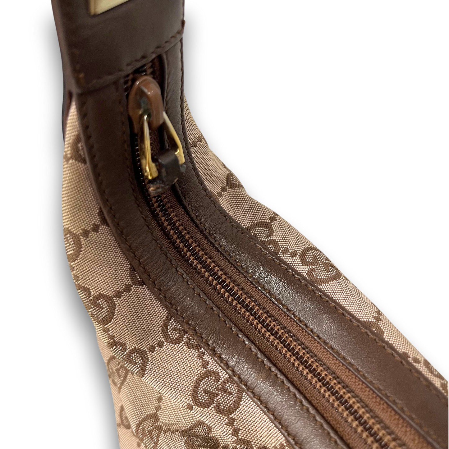 GUCCI Shoulder Bag 001-4204 203998 Brown Rank(B) Damage