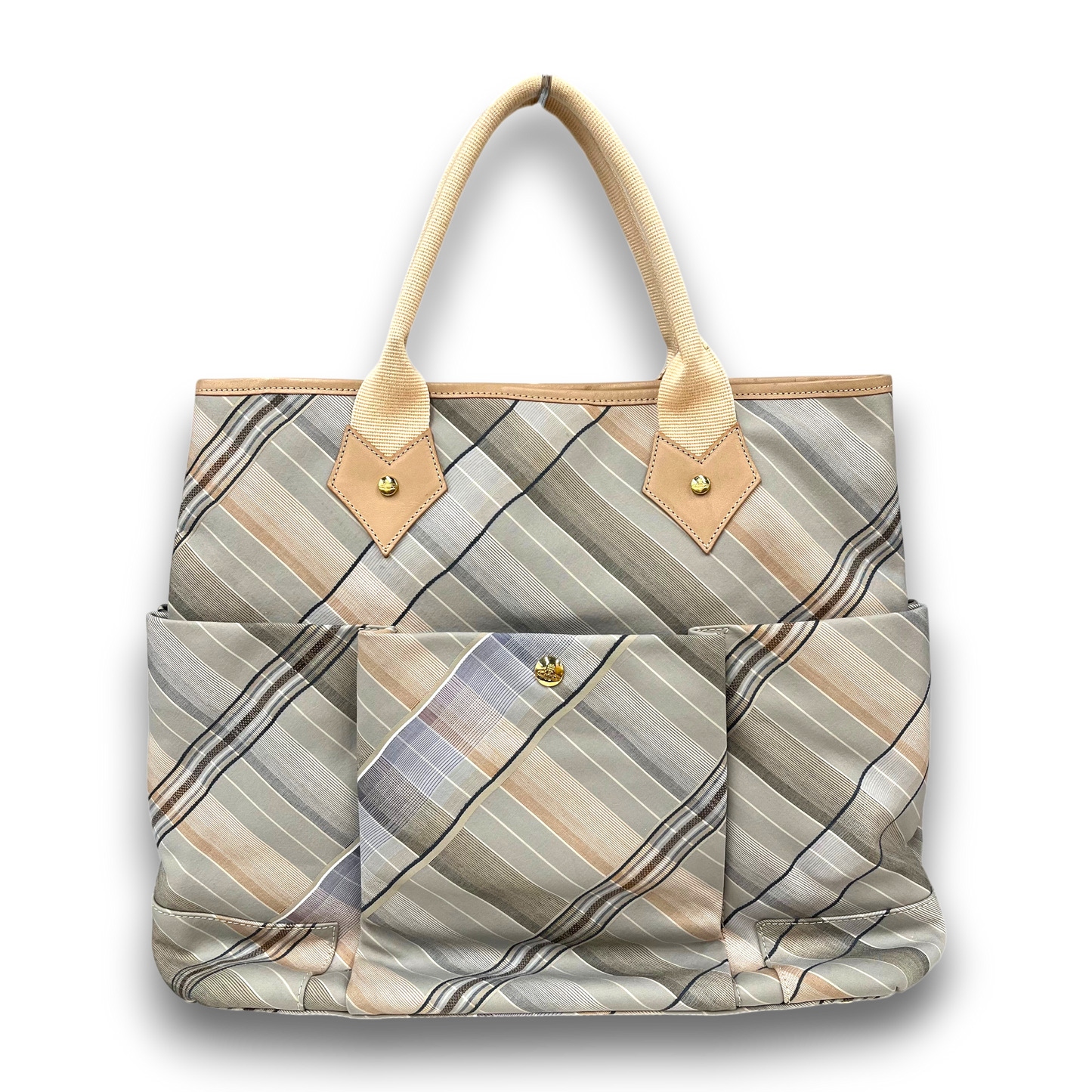 Vivienne Westwood Handbag Light Gray/Beige Rank(B) Buttons Damage