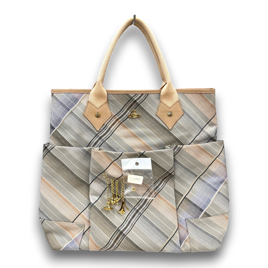 Vivienne Westwood Handbag Light Gray/Beige Rank(B) Buttons Damage