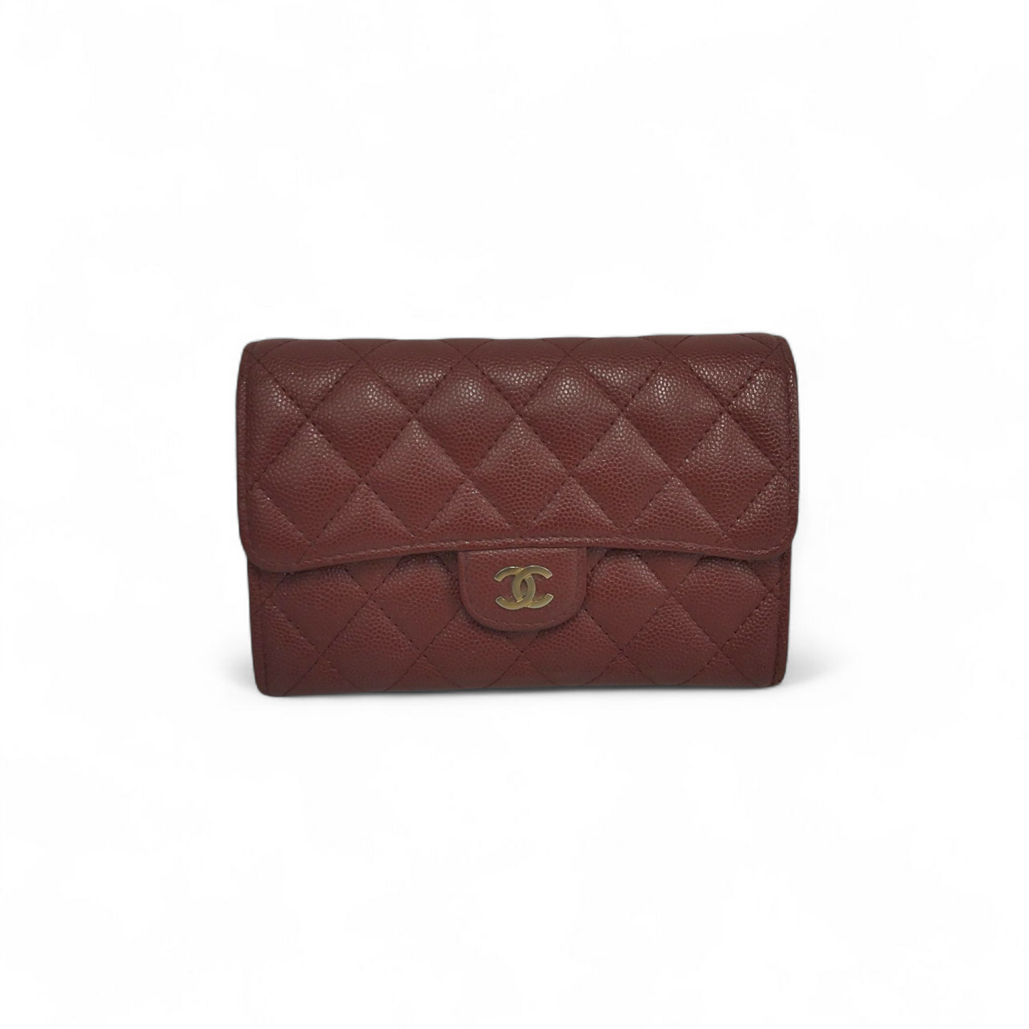 CHANEL Wallet Matrasse Red Stain 25216792 *With Guarant Rank(B)