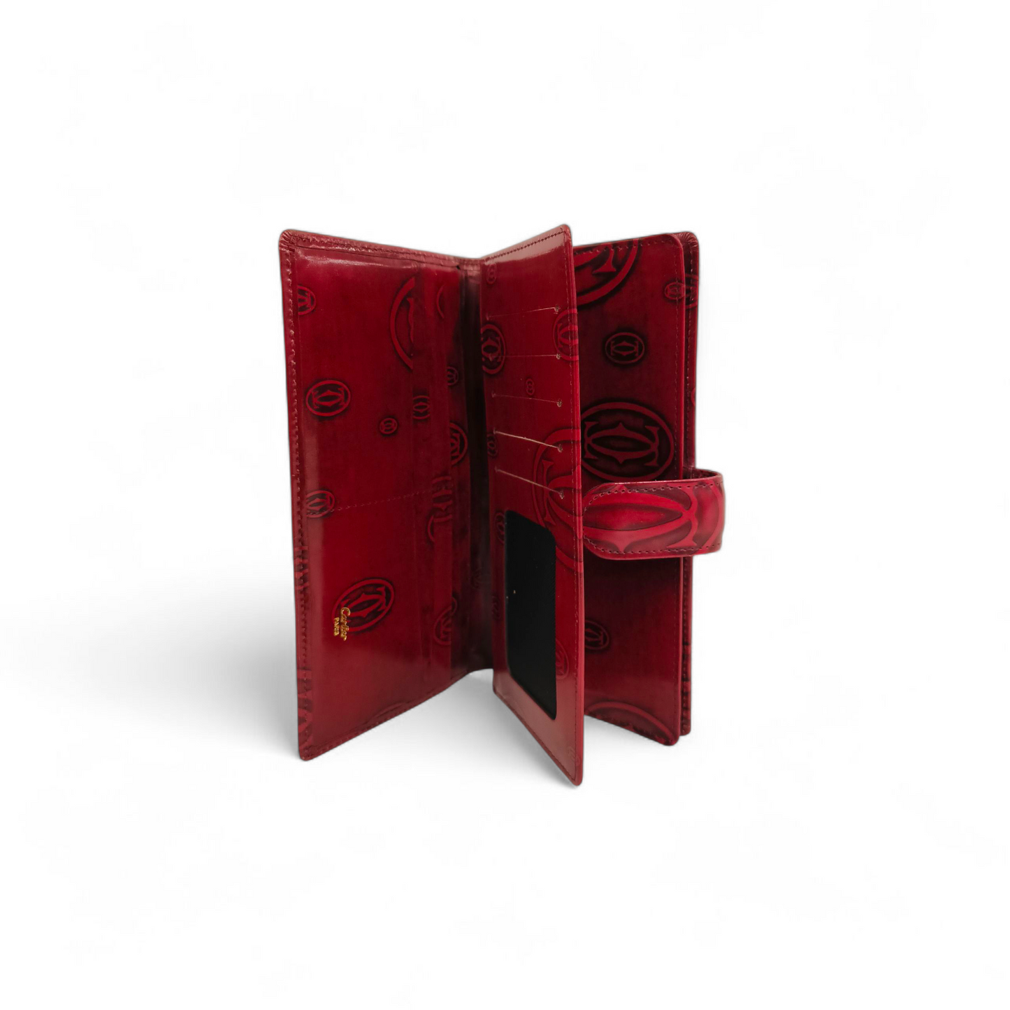Cartier Wallet Happy Birthday Red *Scratch* Rank B