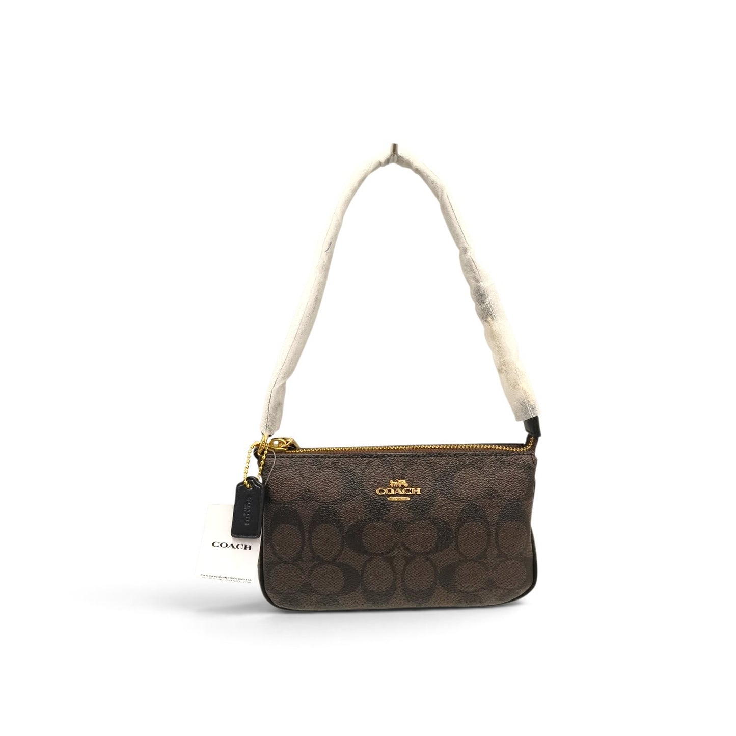 COACH Handbag CS442 Dark Brown NO Lita 19 Rank A
