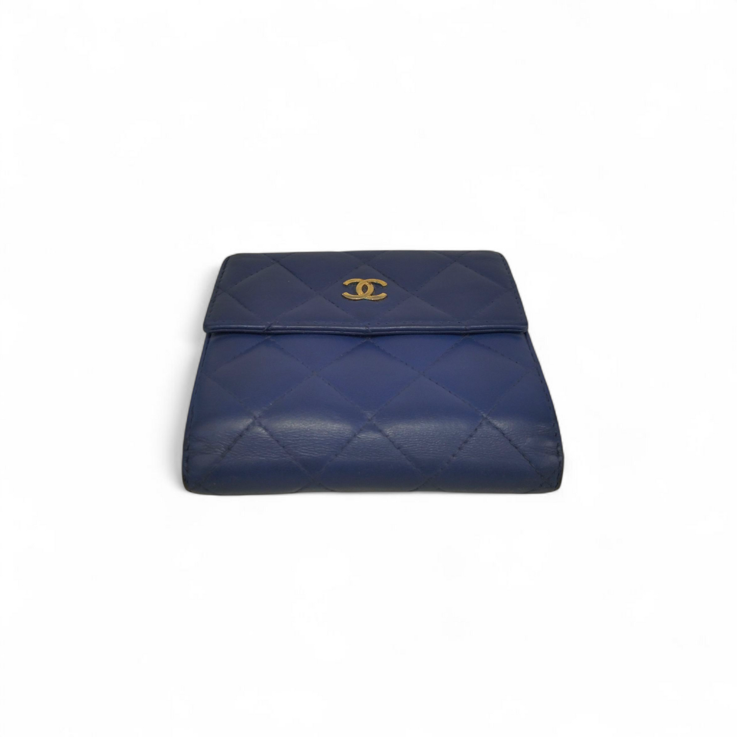 CHANEL WAllet Matrasse Blue Scratch/Stain 17524645 RAnk(C)