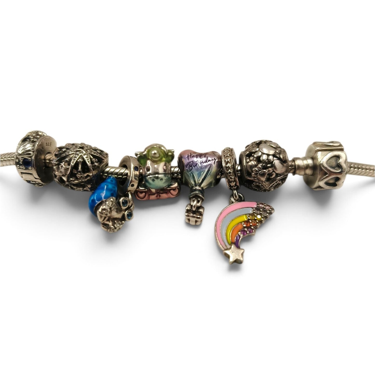 Bracelet PANDORA Silver 8 Charm Rank B