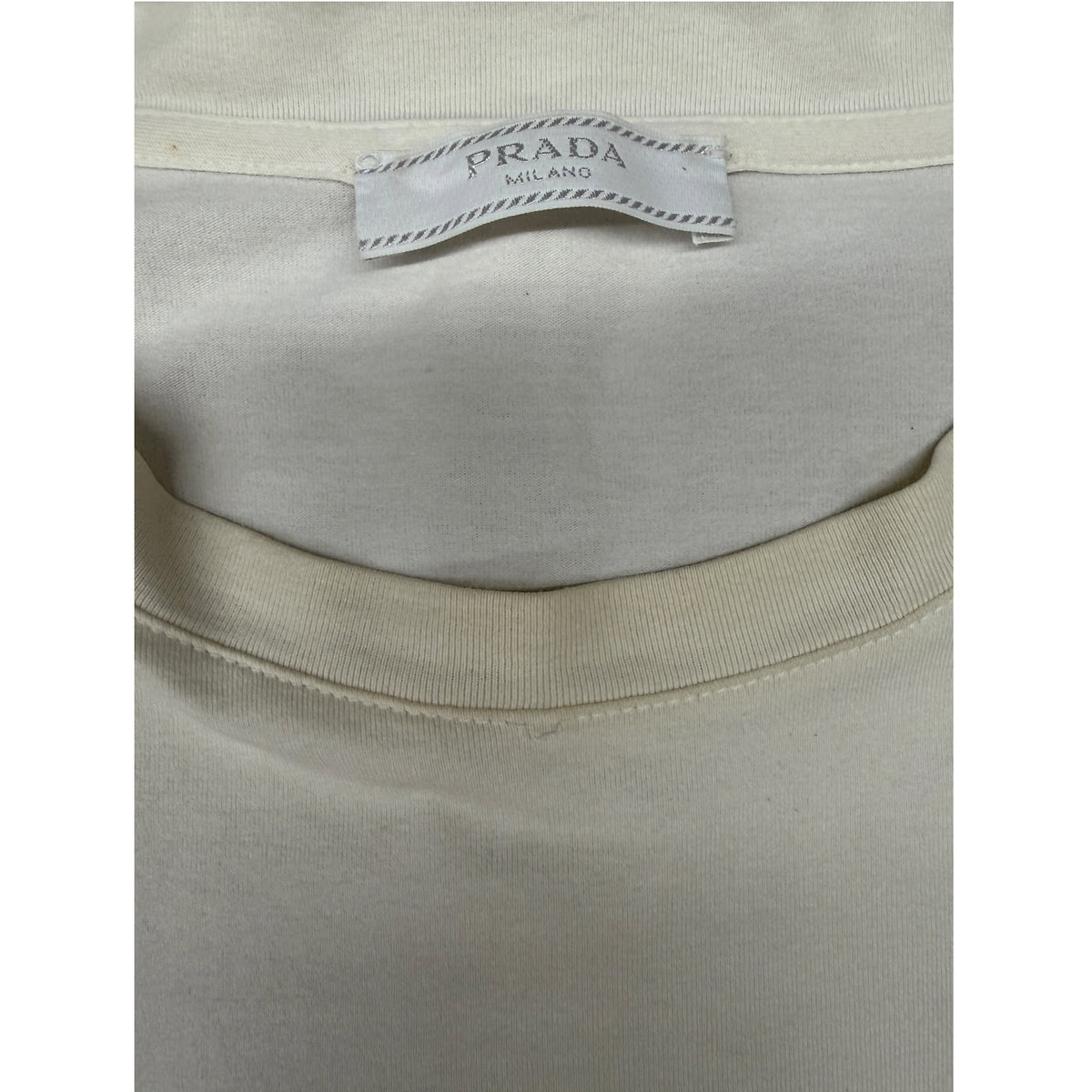 PRADA SPORTS T-Shirt Size XL Mens White Stain