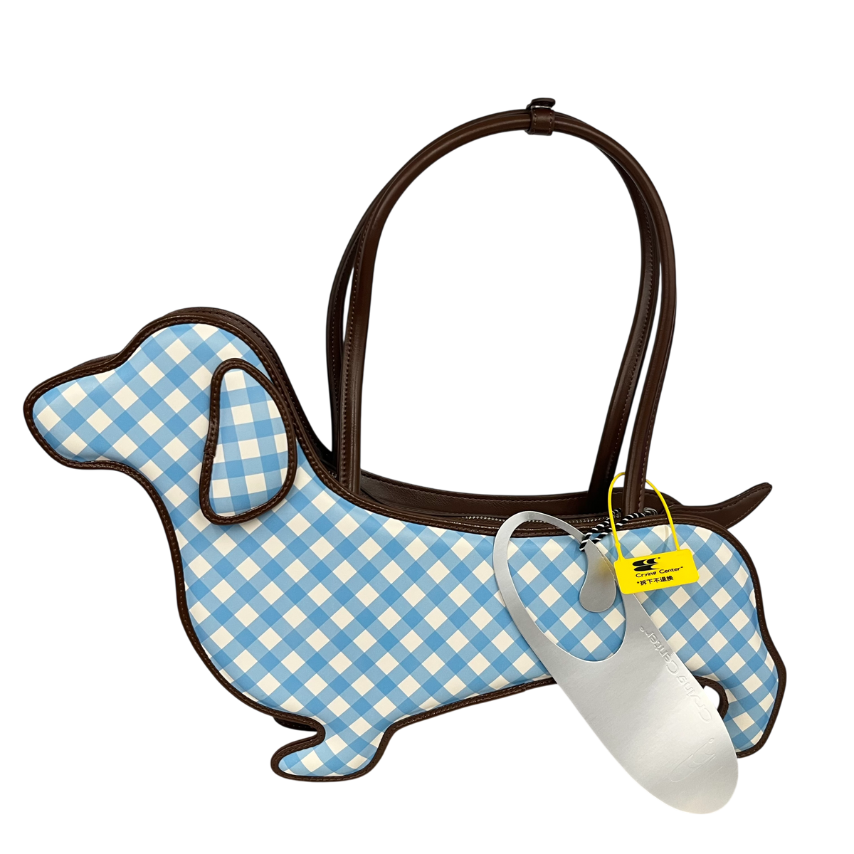 CRYING CENTER Tote Bag Dachshund Rank (A) Sky Blue/Brown