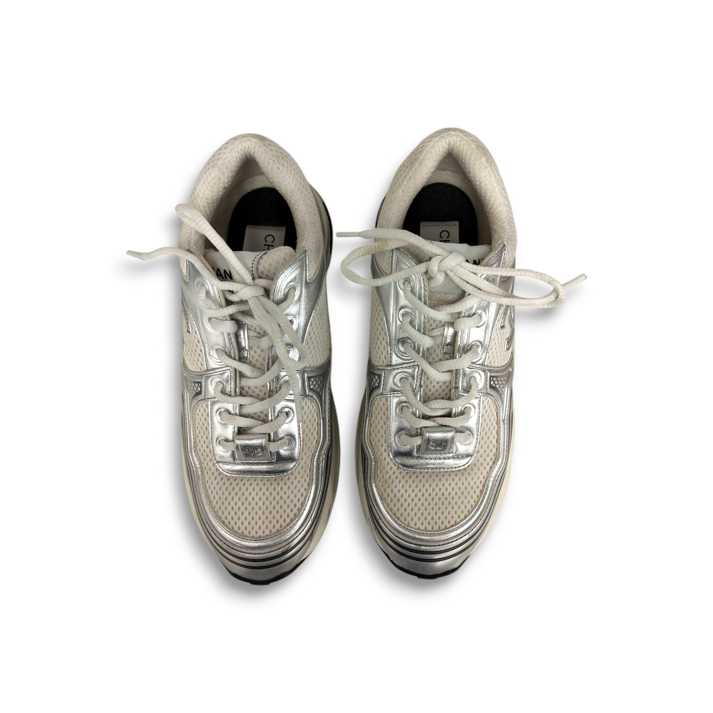 CHANEL Sneaker 38 G39792 Lady's White Rank B